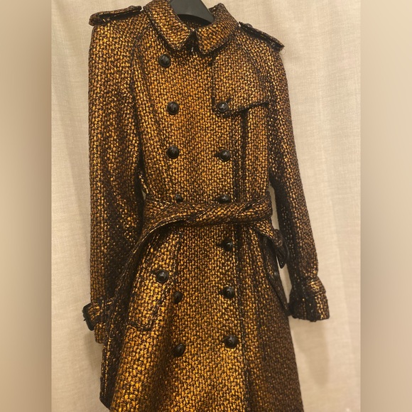 Rare Burberry metallic tweed trench coat - Picture 7 of 13